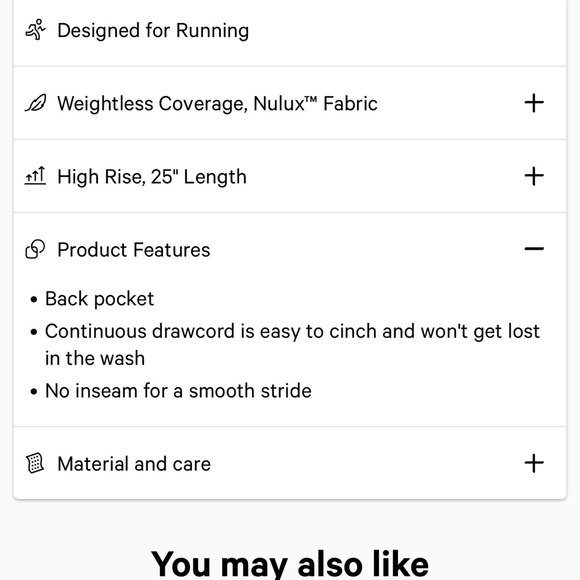 Lululemon- Base Pace High-Rise Running Tight 25” - ONLINE ONLY - Size 10 - Picture 8 of 12